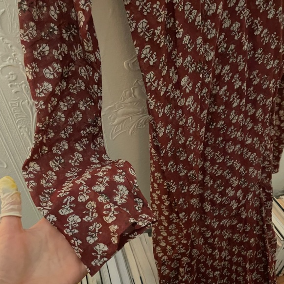 SOLD !!Doen sheer block printed dress - Picture 3 of 4